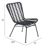Rosthern Outdoor Dining Chair - Black - Set of 2