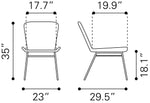 Rosthern Outdoor Dining Chair - Black - Set of 2