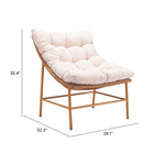 Rorketon Outdoor Accent Chair - Beige/Natural