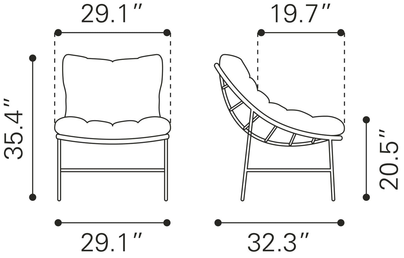 Rorketon Outdoor Accent Chair - Beige/Natural