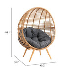 Petta Outdoor Egg Chair - Natural/Grey