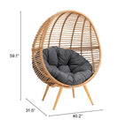 Petta Outdoor Egg Chair - Natural/Grey