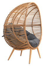 Petta Outdoor Egg Chair - Natural/Grey
