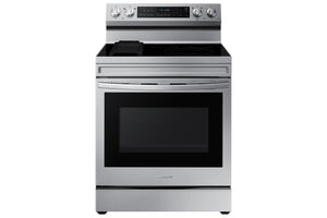 Samsung Stainless Steel Freestanding Electric True Convection Range with Air Fry and Wi-Fi (6.3 Cu.Ft) - NE63A6711SS/AC