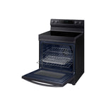 Samsung Black Stainless Steel Freestanding Electric True Convection Range with Air Fry and Wi-Fi (6.3 Cu.Ft) - NE63A6711SG/AC