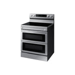 Samsung Stainless Steel 30" Dual Door Electric Freestanding Range with Air Fry (6.3 Cu. Ft.) - NE63A6751SS/AC