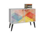 Namuli II Console Table - White/Stamp