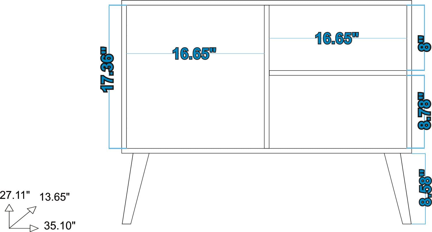 Namuli II Console Table - White/Stamp