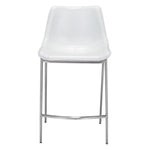 Teglberg Counter Height Stool - White/Silver - Set of 2