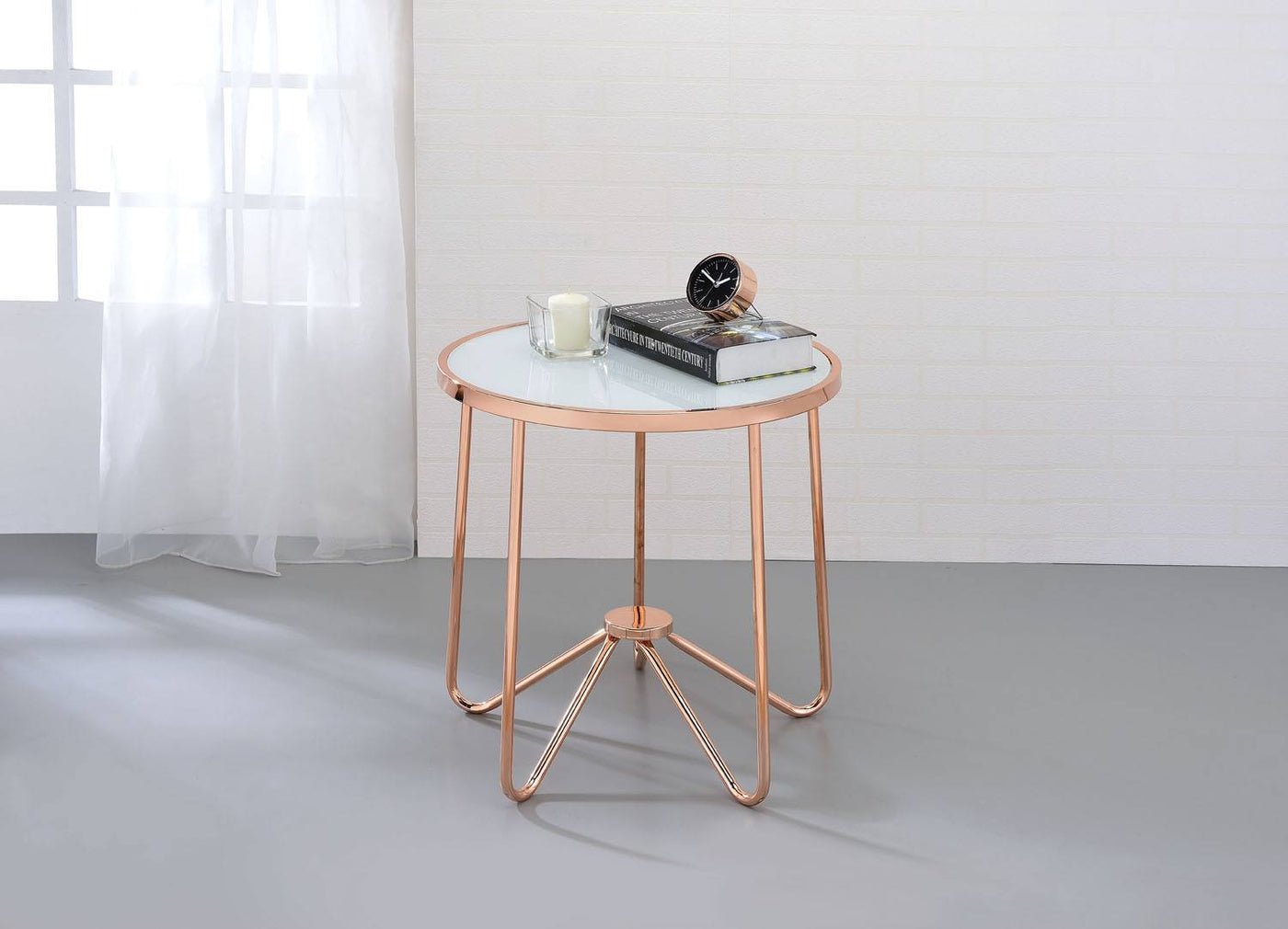Albans Glass End Table