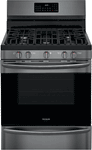 Frigidaire Gallery Black Stainless Steel Freestanding Front Control Gas Range with Air Fry - GCRG3060AD