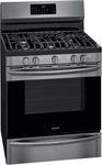 Frigidaire Gallery Black Stainless Steel Freestanding Front Control Gas Range with Air Fry - GCRG3060AD