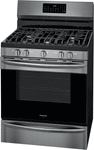 Frigidaire Gallery Black Stainless Steel Freestanding Front Control Gas Range with Air Fry - GCRG3060AD
