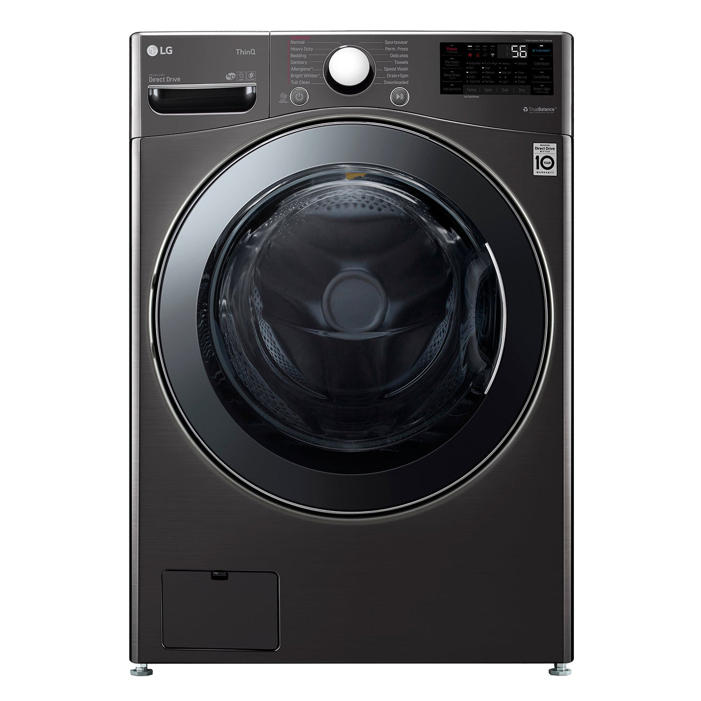 LG Black Steel Smart Wi-Fi Enabled All-In-One Washer/Dryer with TurboWash® Technology (5.2 Cu.Ft) - WM3998HBA