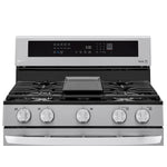 LG Smudge Resistant Stainless Steel True Convection InstaView™ Gas Range with Air Fry and Wi-Fi Enabled (5.8 Cu.Ft) - LRGL5825F
