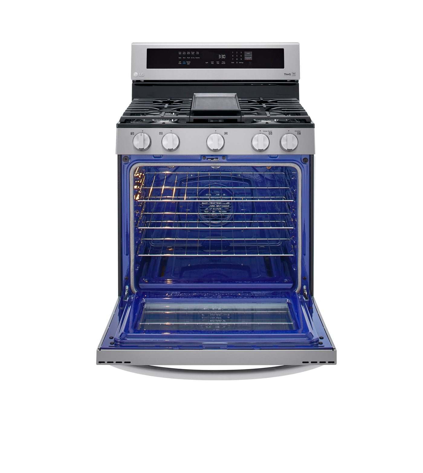 LG Smudge Resistant Stainless Steel True Convection InstaView™ Gas Range with Air Fry and Wi-Fi Enabled (5.8 Cu.Ft) - LRGL5825F