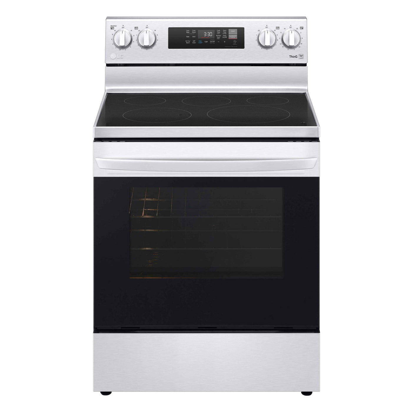 LG Stainless Steel 6.3 cu ft. Electric ThinQ® Range with Air Fry and Fan Convection -LREL6323S