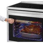 LG Smudge Resistant Stainless Steel 6.3 cu ft. Electric ThinQ® InstaView™ Range with Air Fry and True Convection- LREL6325F