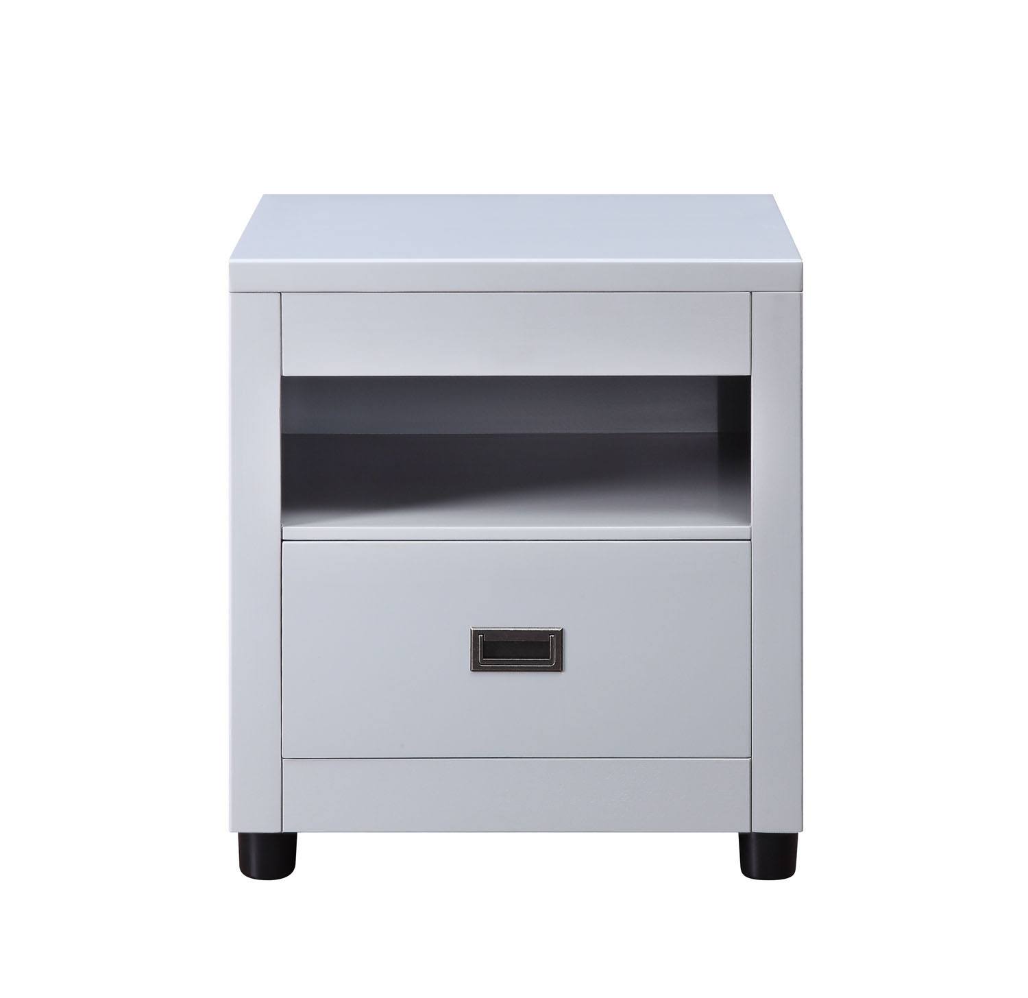 Appold Storage End Table - Dove Grey