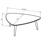 Aketi Triangular Coffee Table - Off White