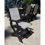 POLYWOODÂ® Coastal Folding Chair - Textured Black /Metallic