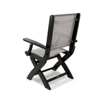 POLYWOODÂ® Coastal Folding Chair - Textured Black /Metallic