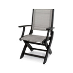 POLYWOODÂ® Coastal Folding Chair - Textured Black /Metallic
