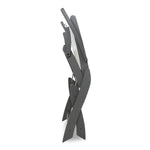 POLYWOODÂ® Coastal Folding Chair - Textured Silver/Slate Grey/White Sling