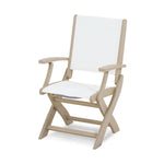 POLYWOODÂ® Coastal Folding Chair - Sand/White