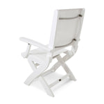 POLYWOODÂ® Coastal Folding Chair - White/White