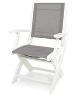 POLYWOODÂ® Coastal Folding Chair - White/Metallic