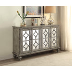 Klisa Console Table with Four Doors - Weathered Grey