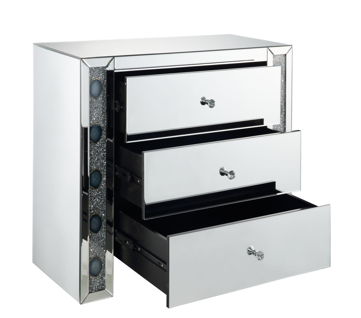 Sonja Mirrored Night Table/Dresser