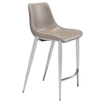 Teglberg Counter Height Stool - Greyish Brown/Silver - Set of 2