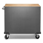Gladiator Silver Tread Premier 41 inch 9-drawer Mobile Tool Workbench with Solid Wood Top - GAMT41HWJG