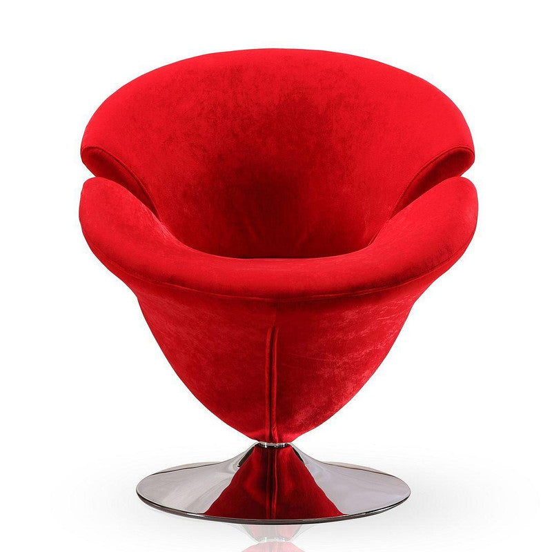 Niani Swivel Accent Chair - Red