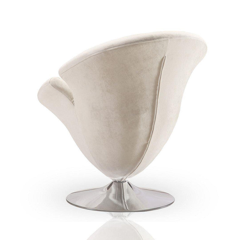 Niani Swivel Accent Chair - White