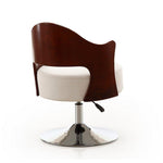 Patna Adjustable Height Swivel Accent Chair - White