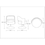 Vihara Adjustable Height Swivel Accent Chair