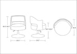 Vihara Adjustable Height Swivel Accent Chair