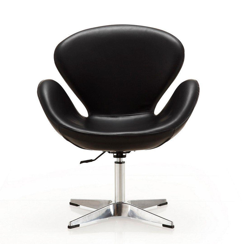 Nagqu Adjustable Height Swivel Accent Chair - Black