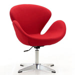 Nagqu Adjustable Height Swivel Accent Chair - Red