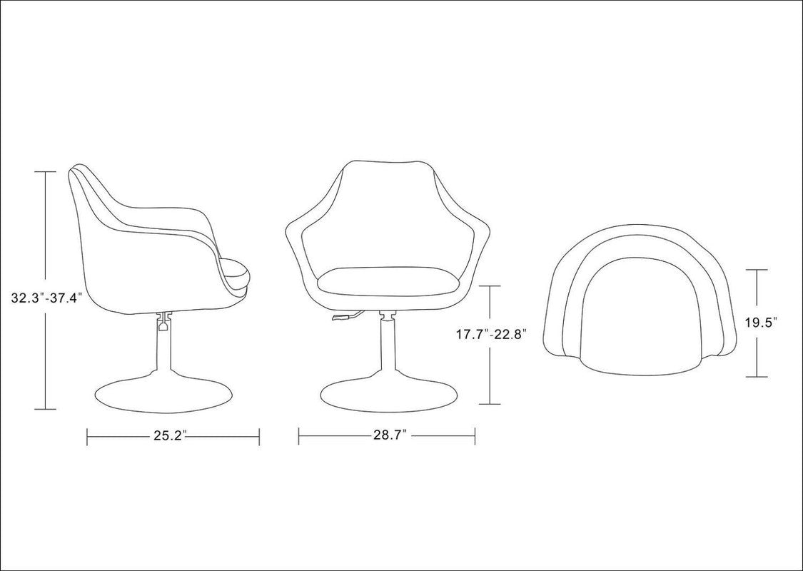 Obernai Adjustable Height Swivel Accent Chair
