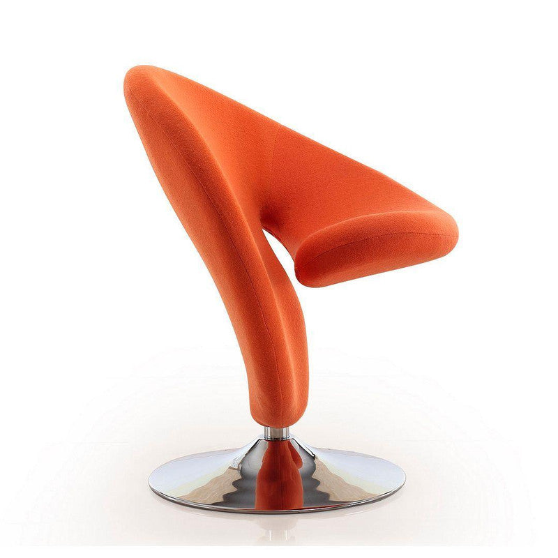 Patras Swivel Accent Chair - Orange