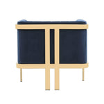 Lahti Velvet Accent Armchair - Royal Blue