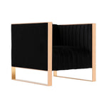 Adulis Velvet Accent Chair - Black