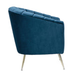 Misripara Velvet Accent Chair - Blue