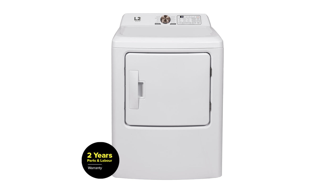 L2 White Electric Dryer (6.7 Cu. Ft) - LE43A3AWW--