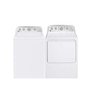 GE White Top-Load Washer (4.9 Cu. Ft.) & GE White Gas Dryer with SaniFresh Cycle (7.2 Cu. Ft.) - GTW451BMRWS/GTD45GBMRWS