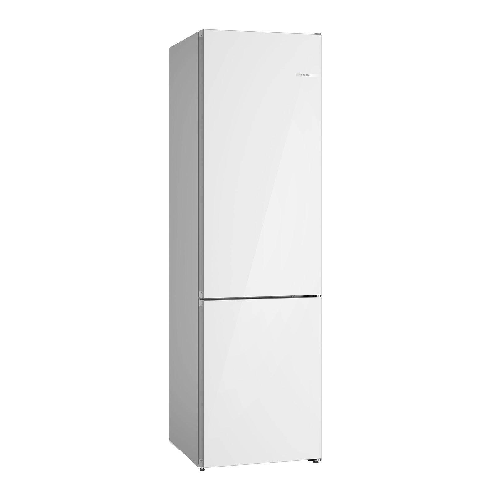 Bosch 24" White Glass Smart Free-Standing Counter-depth Bottom Freezer Refrigerator with Home Connect (12.8 Cu. Ft) - B24CB80ESW